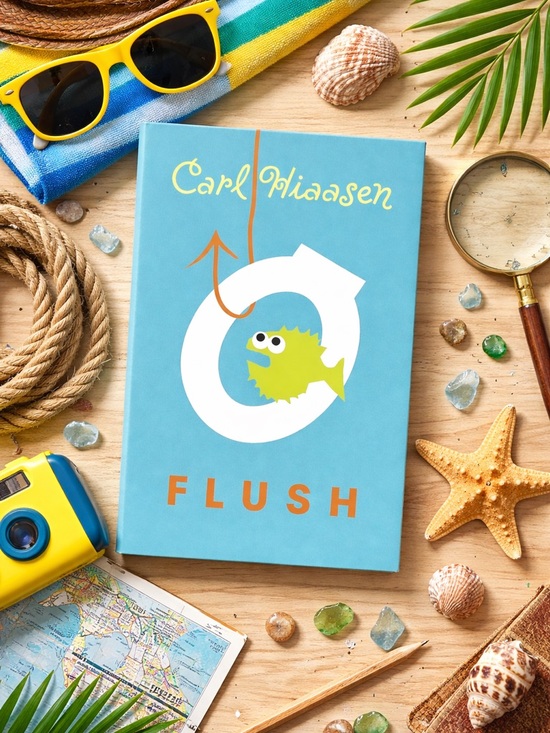 None Other - Flush by Carl Hiaasen Paperback Novel Fiction Book Recommended for ages 12+ GUC